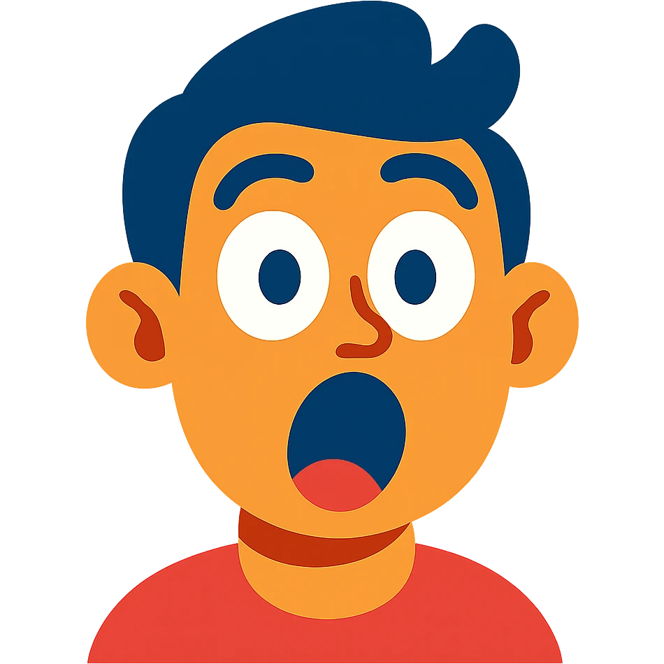 surprised face emoji