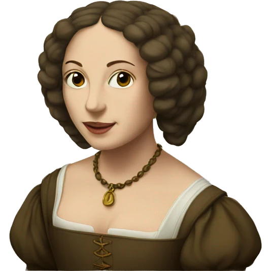 a framed portrait of a Renaissance woman emoji