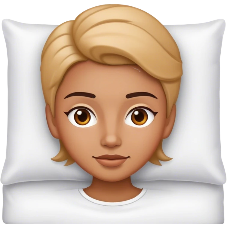 Glam white hotel bed emoji