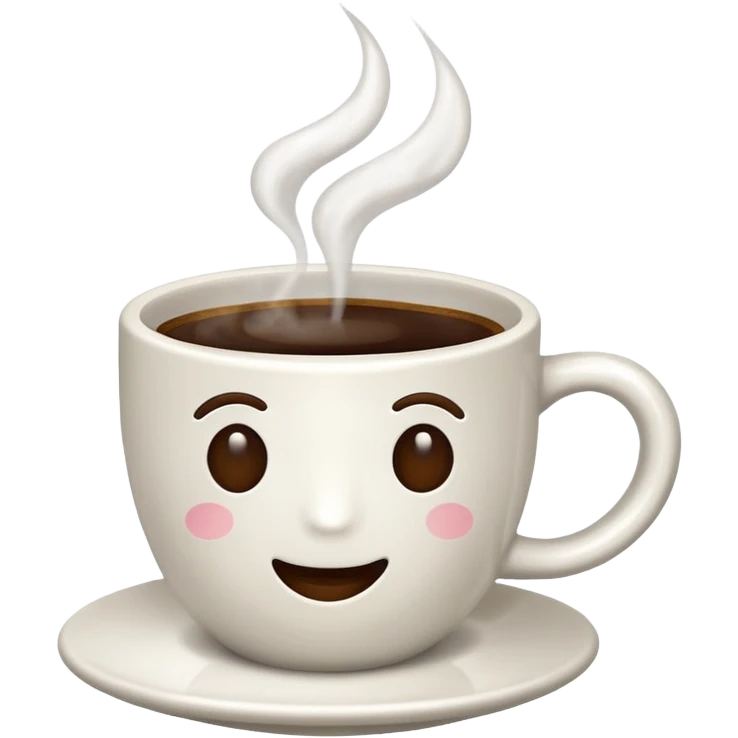 A coffee cup without a face emoji