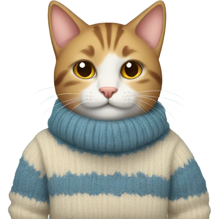 Cat wearing a sweater emoji
