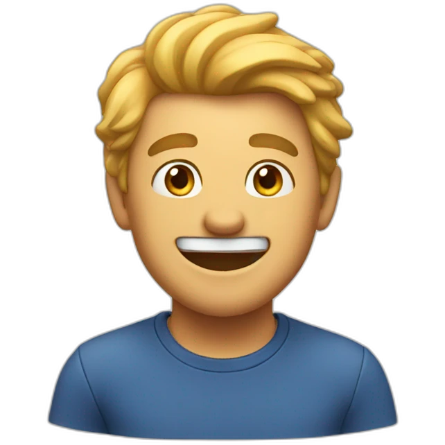 Very excited man emoji