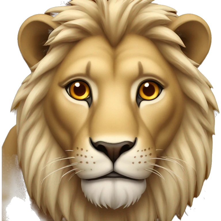 Lion avec yeux rouges emoji