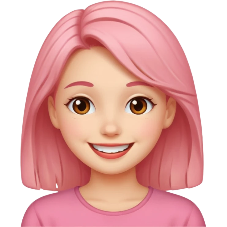 A blushing girl who loves her bf emoji