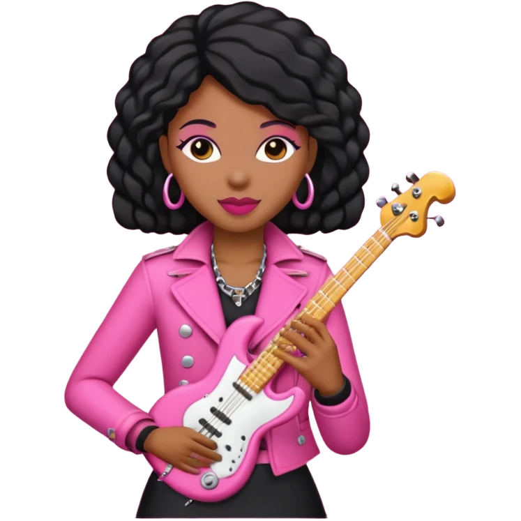 pink musician black woman  emoji