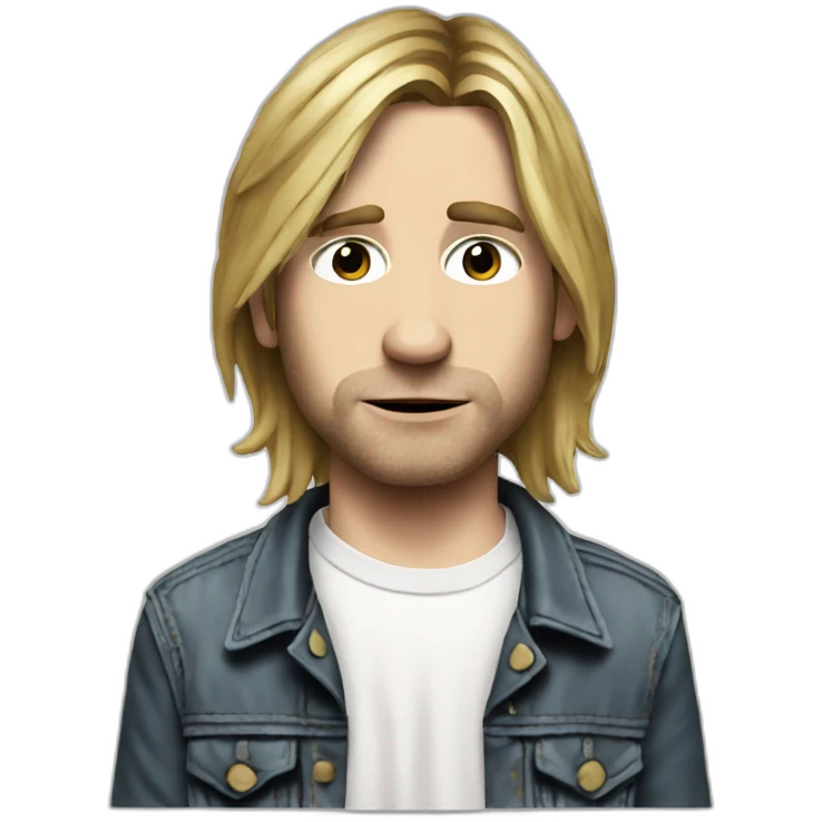 Kurt Cobain playig emoji