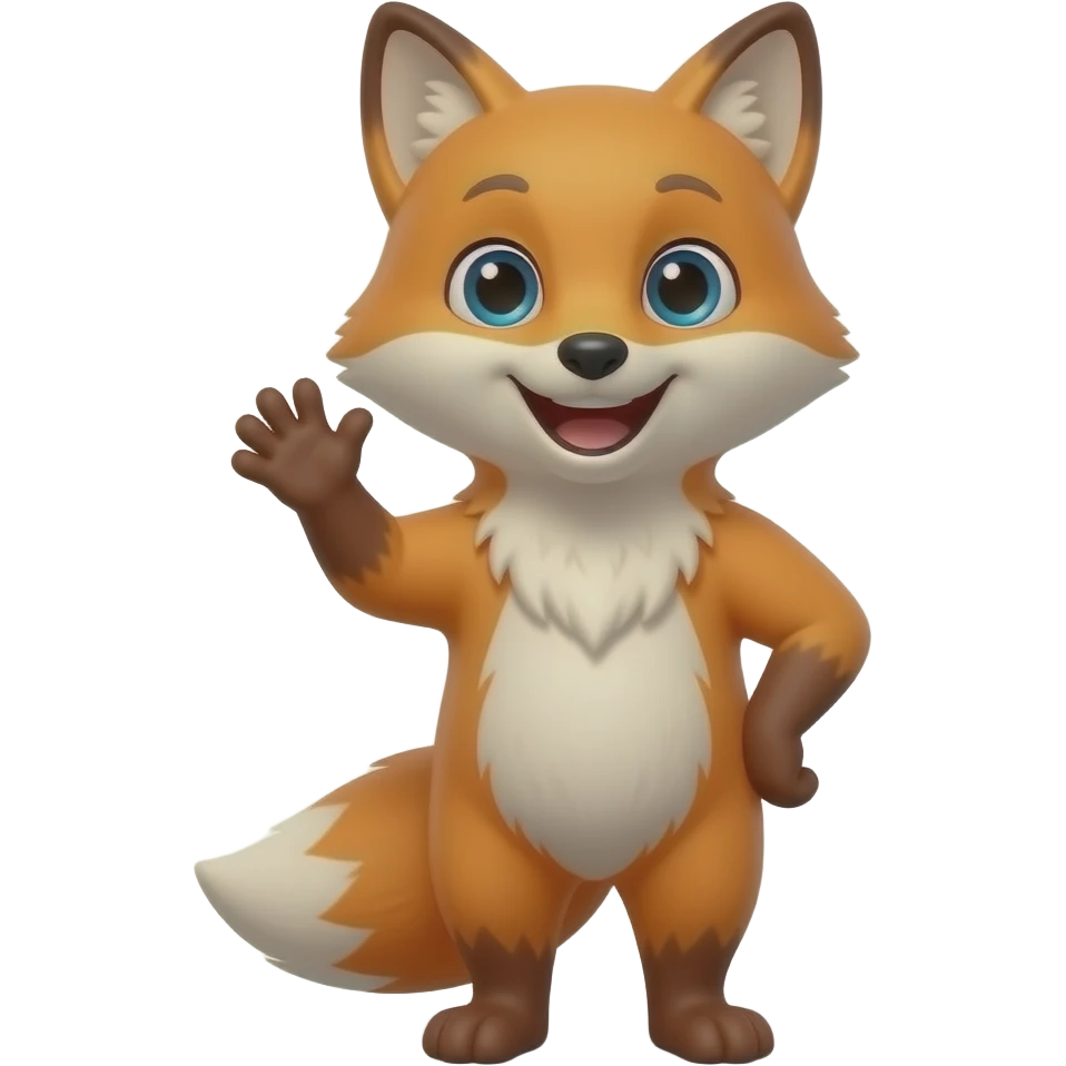 Fox say Hi! emoji
