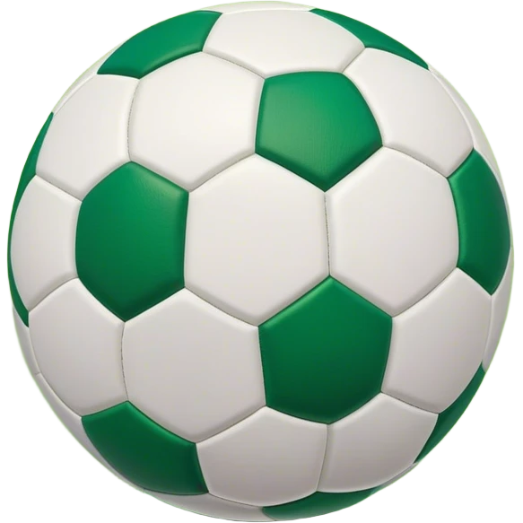 Cinematic Realistic image of a soccer ball with crisply detailed panel textures and precise stitching, set against a vibrant green pitch with dynamic natural lighting that highlights its athletic spirit emoji