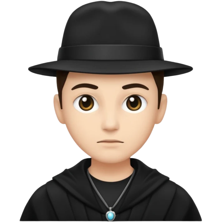 time traveler in black clothes emoji