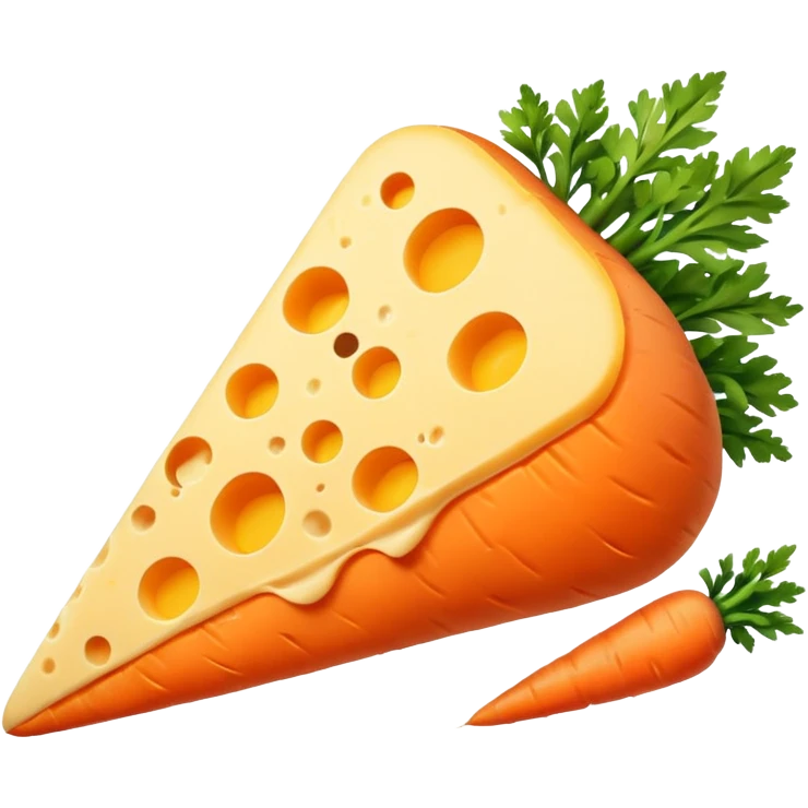 carrot and cheese emoji