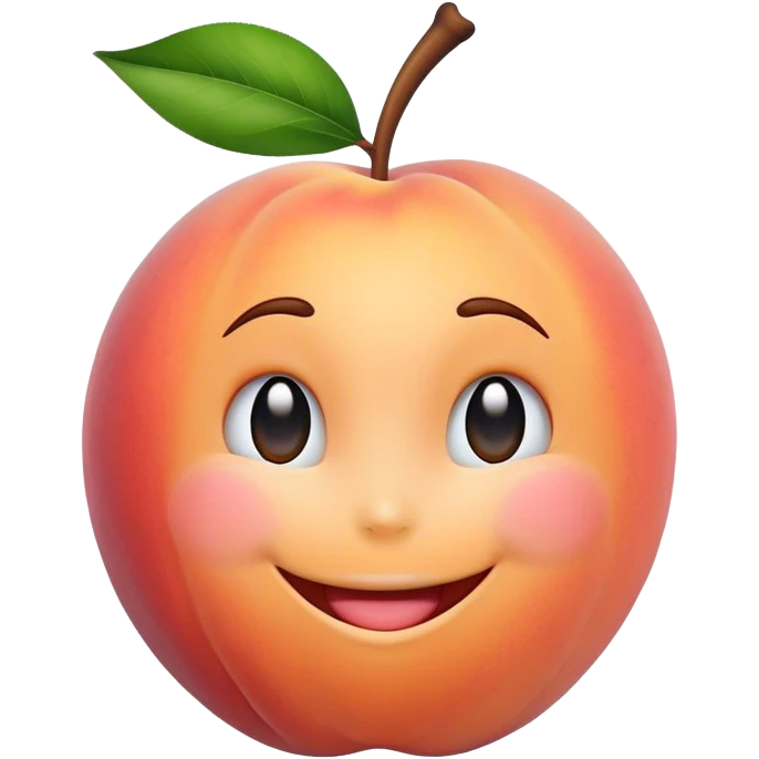 Peach with face emoji
