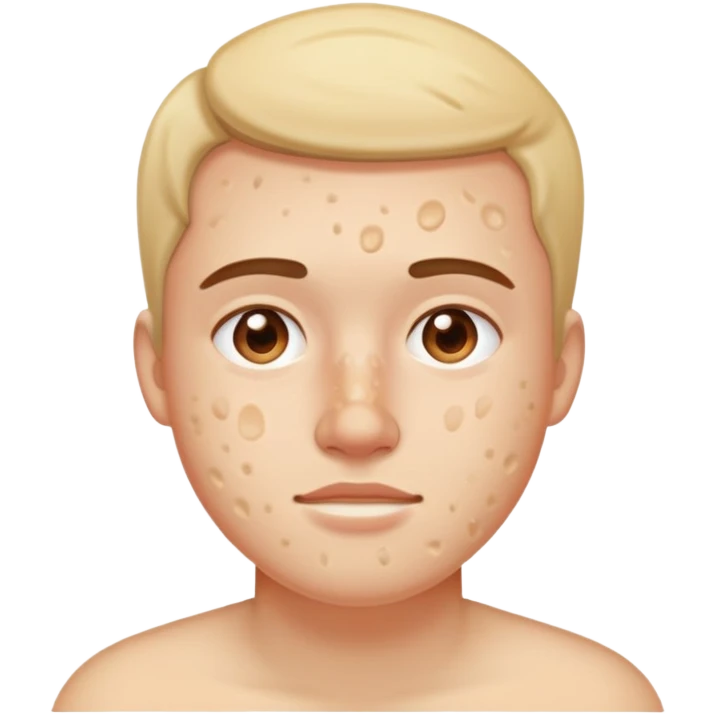 person with acne prone skin and blemishes emoji