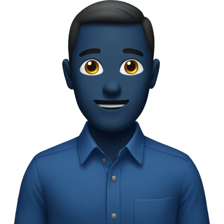 dark blue men's shirt emoji