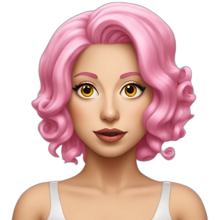 Lady-gaga-pink-hair emoji