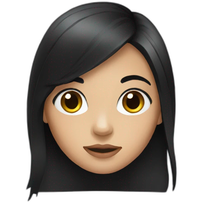 girl with long black hair  emoji
