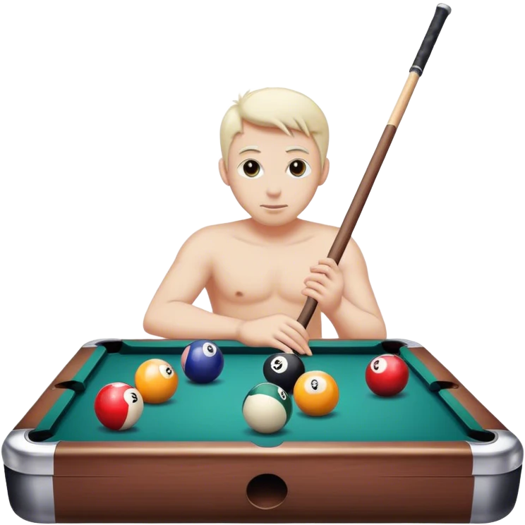 Pool game just the ques and the balls and no table emoji