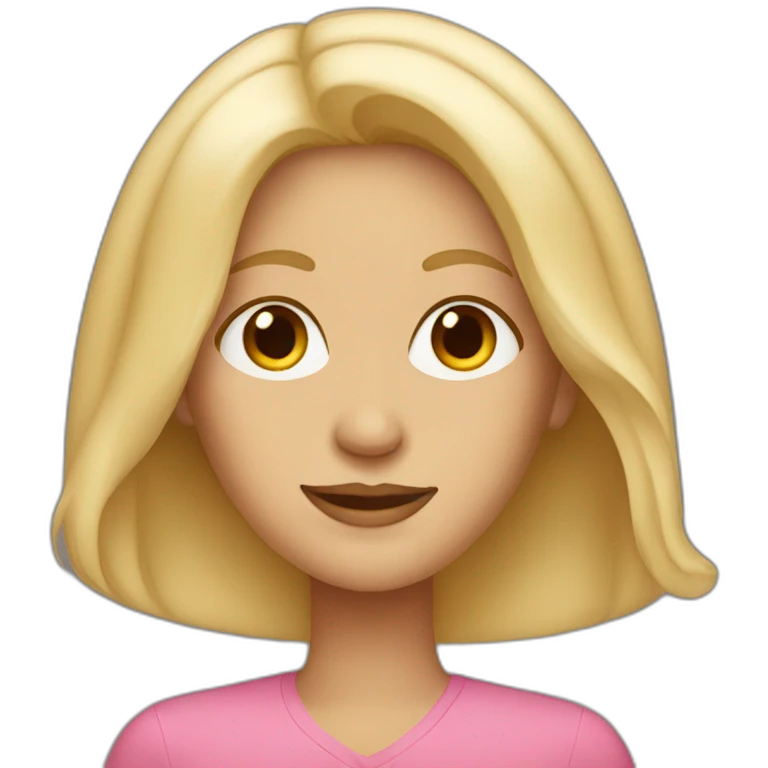 blonde mom with straight hair emoji