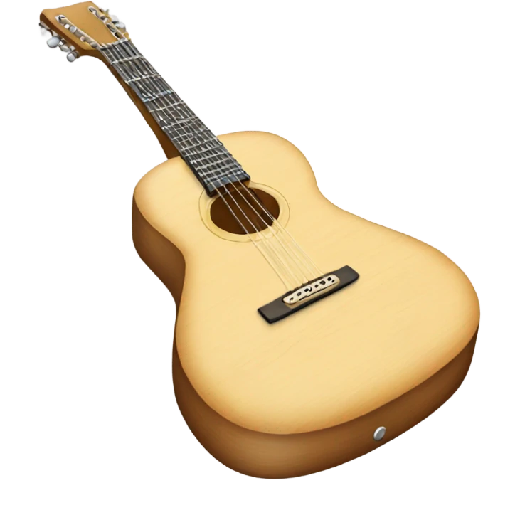 Light wood classic guitar emoji