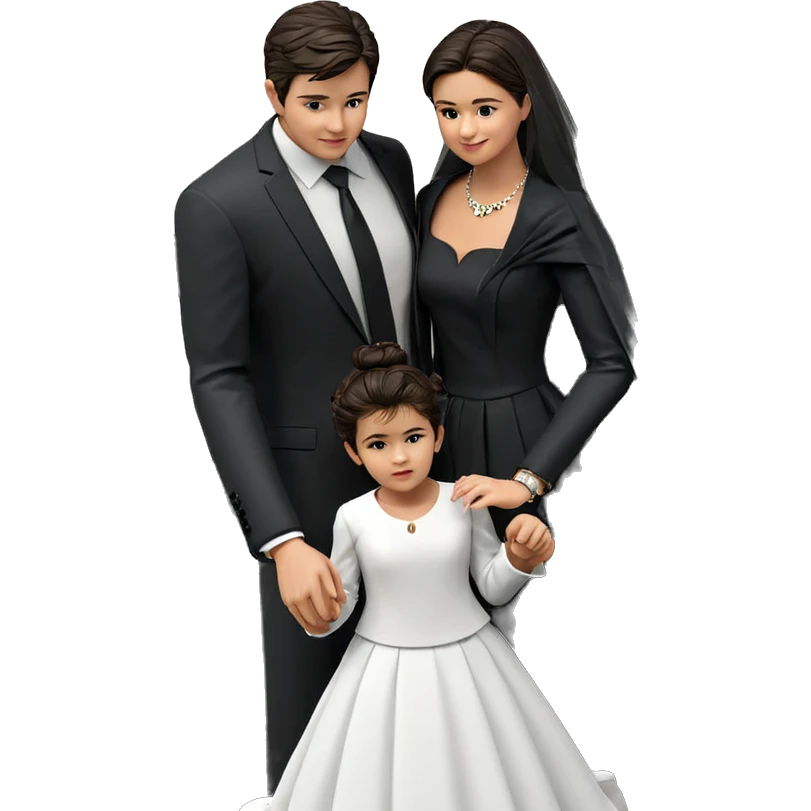 family portrait in formal attire emoji