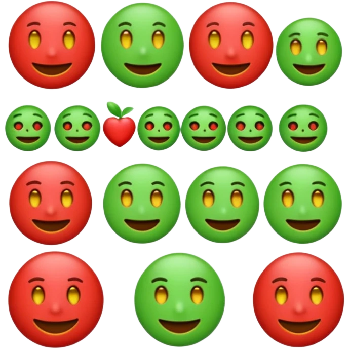 ❌ change the emoji color from red to green color emoji