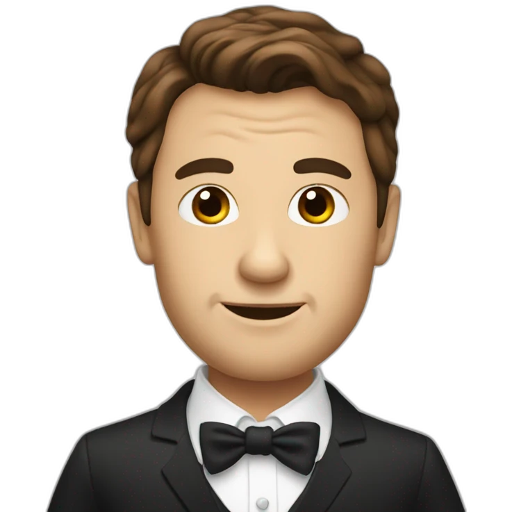 mr bond with brown hair drinking coffee emoji