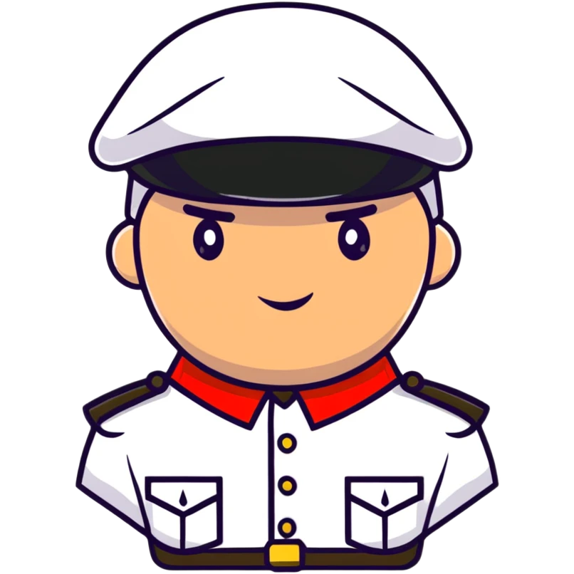 Tomato wearing Napoleon Bonaparte's bicorne hat and military officer uniform emoji