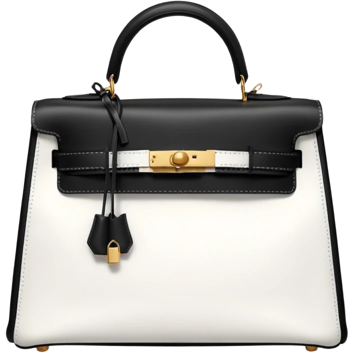 black and white kelly hermes bag emoji