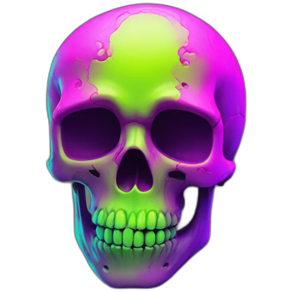 fluo skull emoji
