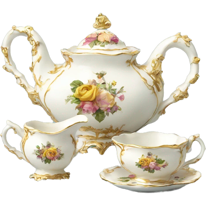 rococo tea set emoji
