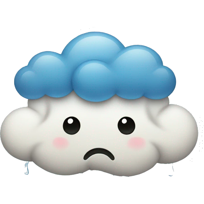 sad raining cloud emoji