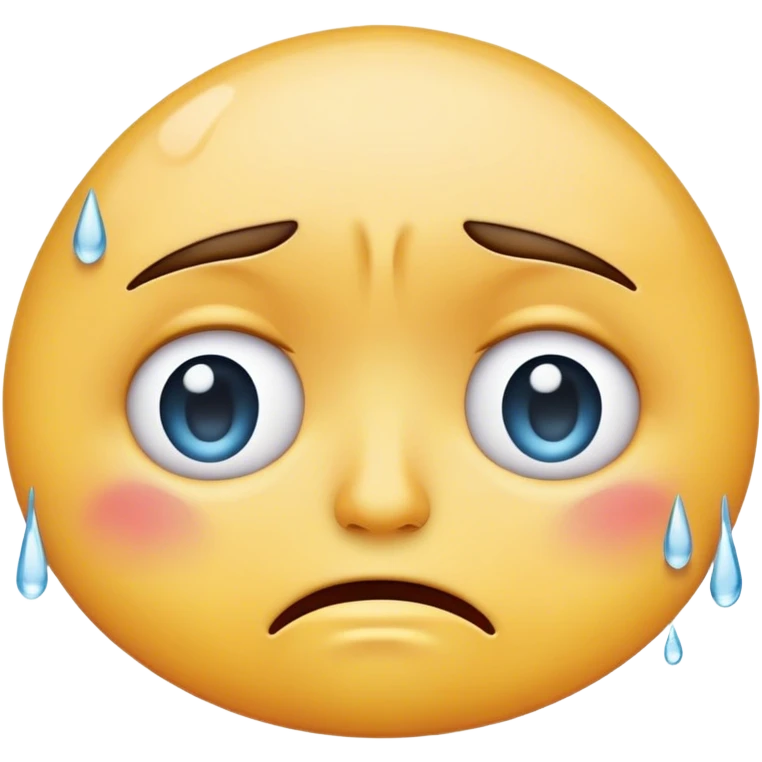 A crying emoji, with tears that freeze emoji