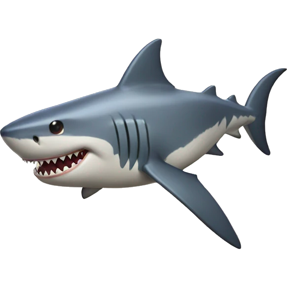 Shark with bat wings emoji