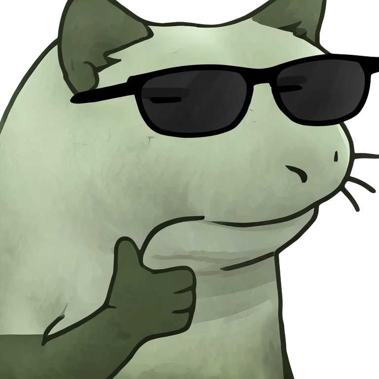 Cat with sunglasses emoji
