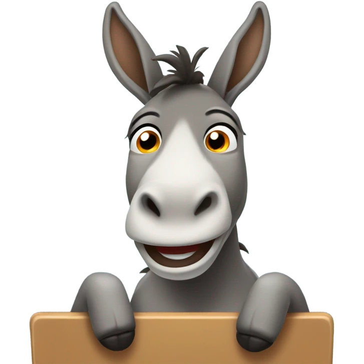 Donkey from shrek on high chair emoji