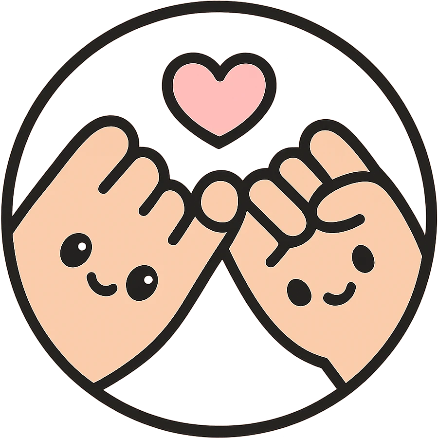 little alchemy style icon
subject: a promise
border: medium-black
shape: round, circular
background: white
style: full color fill with medium black outlining emoji