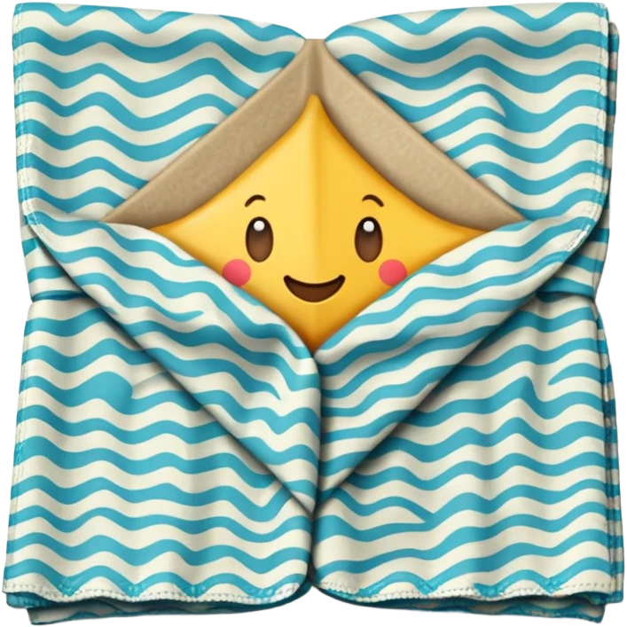 flapped patterned napkin emoji