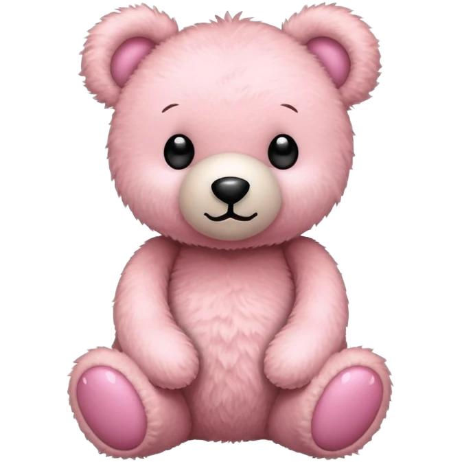 Light pink teddy bear emoji