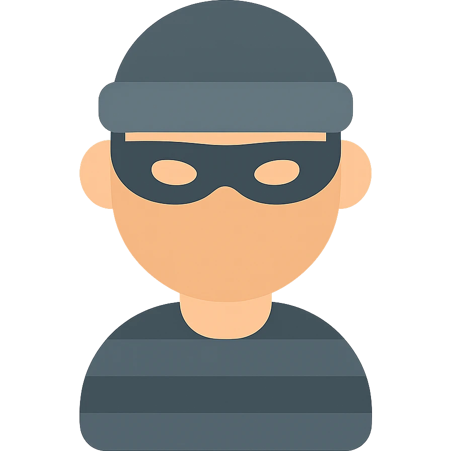 A thief character emoji