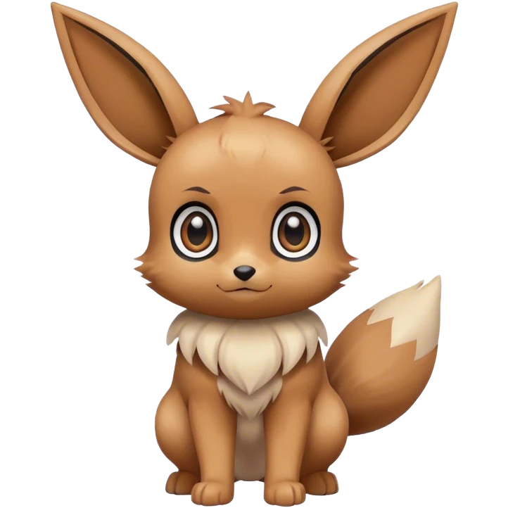 Eevee, big eyes, Pokémon, anime, adorable, full body emoji