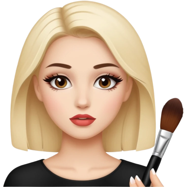 Girl doing grwm videos emoji
