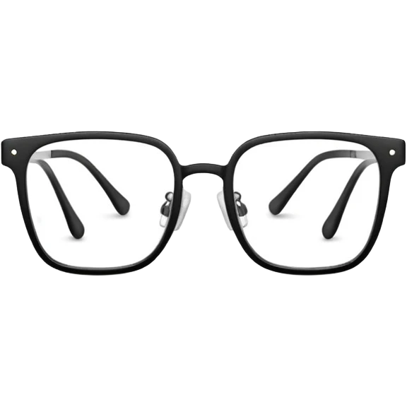 thin flat square glasses emoji
