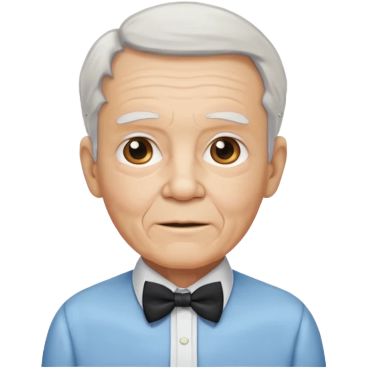 elderly with bow tie and shirt emoji