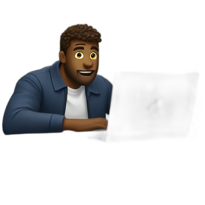 Mr Beast Watching Laptop  emoji