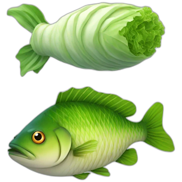 fish and cabbage emoji
