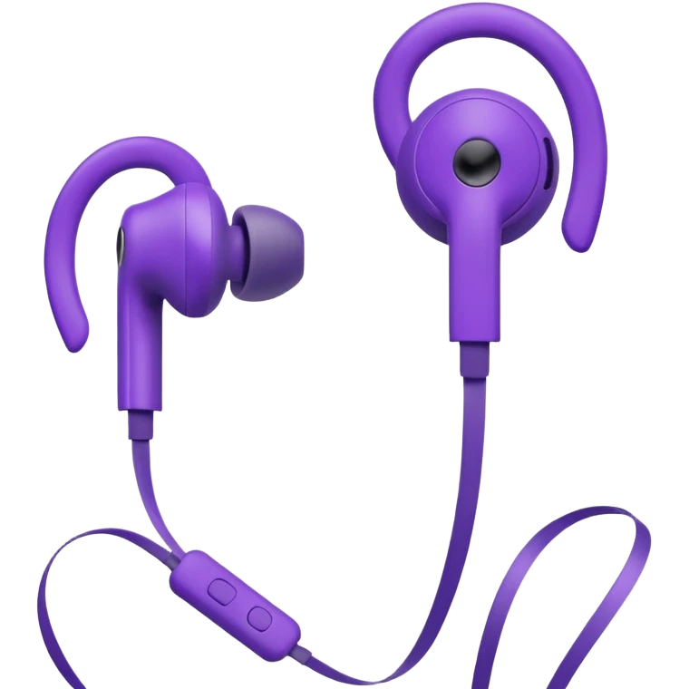 purple wired earbuds emoji