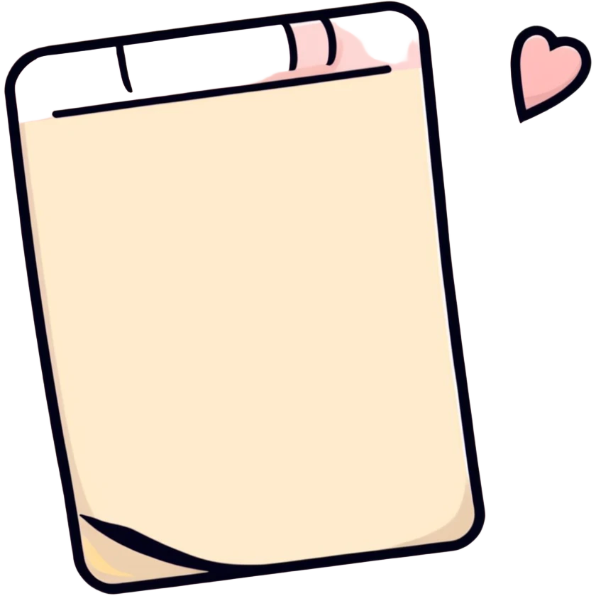 Pale beige to do list with pastel pink heart in the centre  emoji