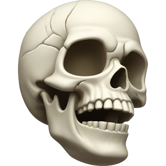 Skull thinking emoji