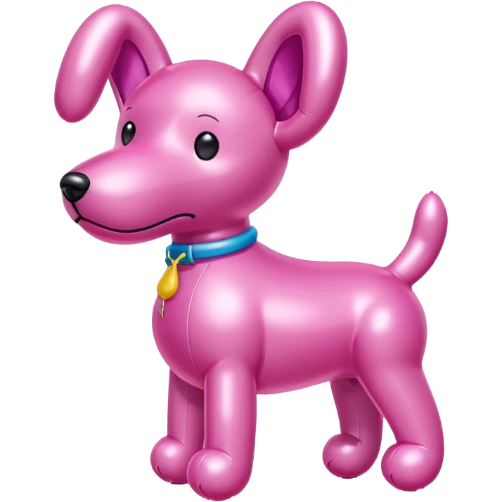 Pink balloon animal dog emoji