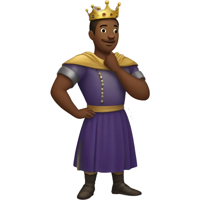 King Baldwin in his iconic pose emoji