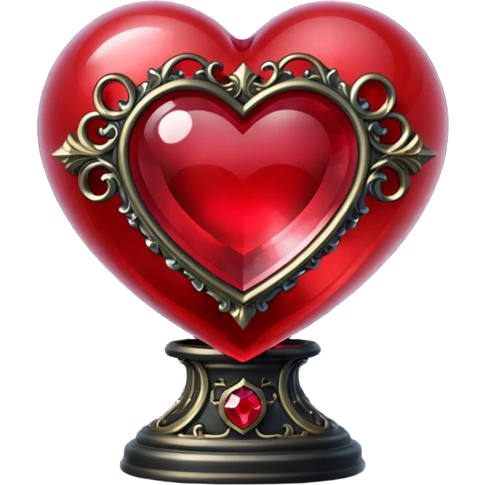 heart with gothic crystal ball emoji